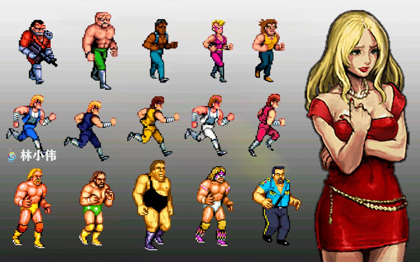 FC红白机游戏双截龙三部曲重制版游戏视频