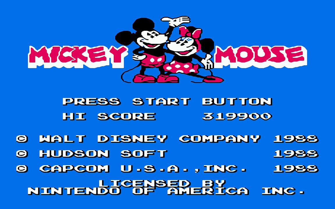 红白机游戏米老鼠大冒险原声TAS通关视频