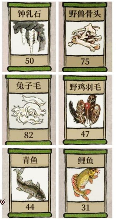 《江南百景图》桃花村特殊物资采集方法