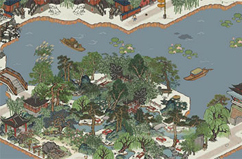 《江南百景图》城外石桥位置解析