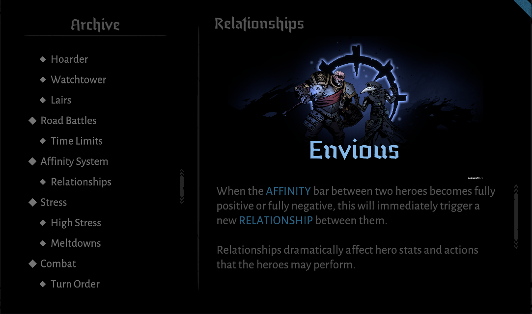 暗黑地牢2好感机制简单介绍好感度有什么用