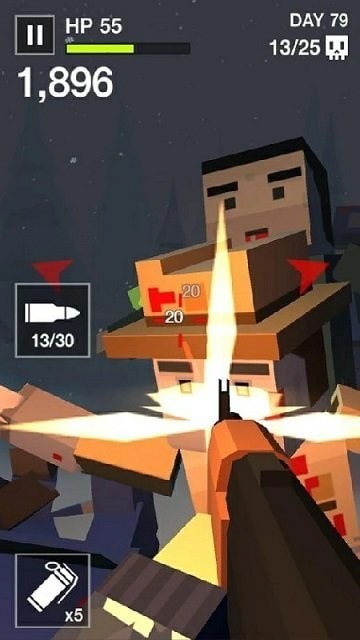 像素射杀僵尸截图