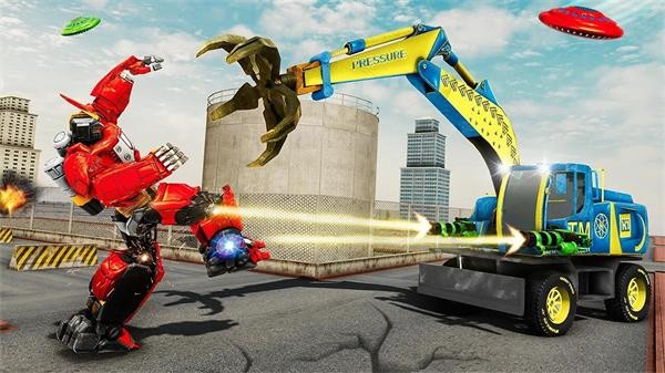 机器人变形挖掘机游戏截图