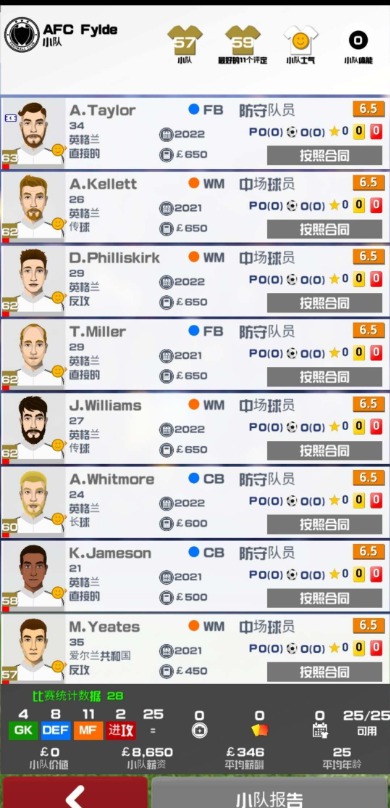 足球俱乐部经理截图