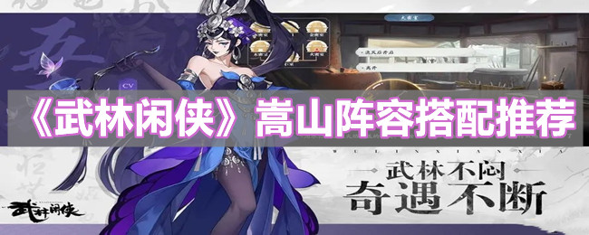 《武林闲侠》嵩山阵容搭配推荐