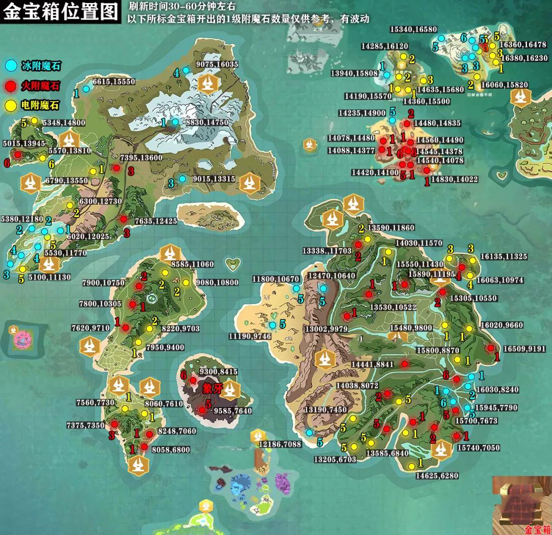 《创造与魔法》金宝箱位置汇总2022