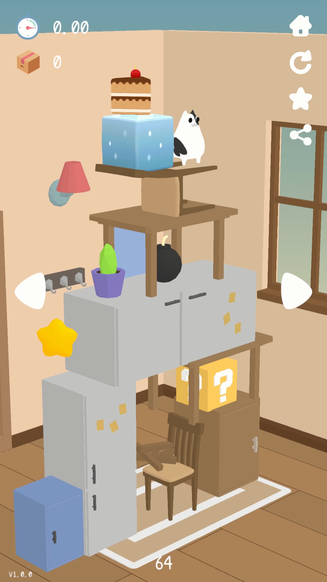 猫咪掉下来啦(截图