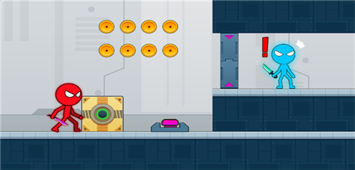 红色蓝色火柴人冒险截图