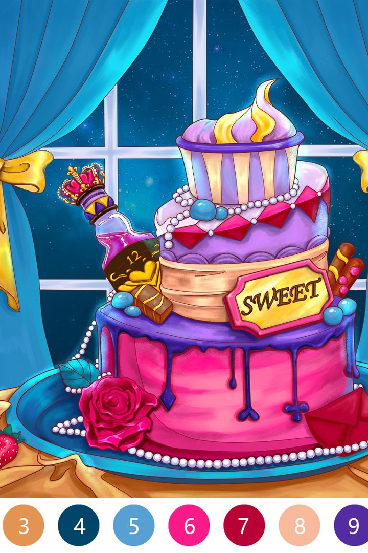 流行色彩-着色艺术品和素描截图