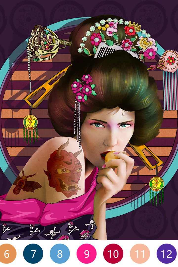 流行色彩-着色艺术品和素描截图