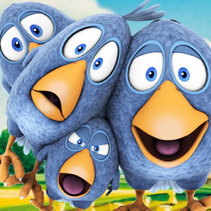 电线交谈的小鸟