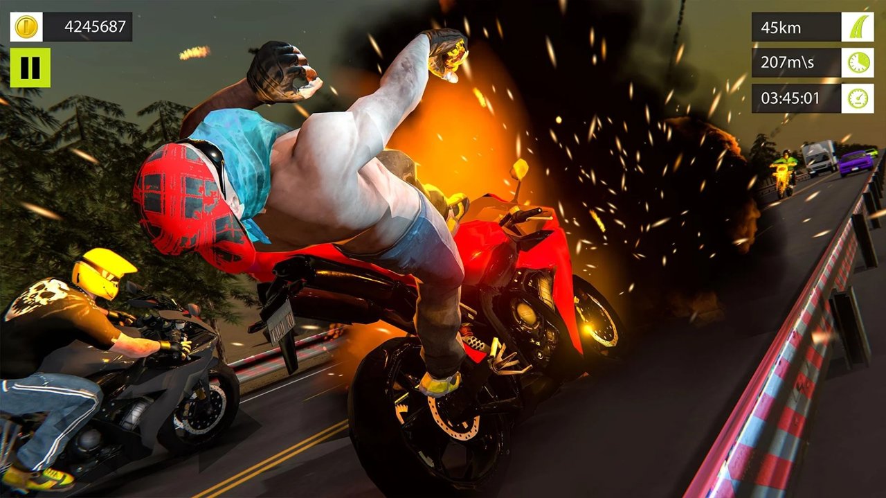 公路骑士摩托车赛车手截图