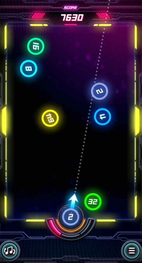 霓虹球2048截图