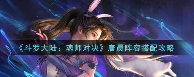 《斗罗大陆：魂师对决》唐晨阵容搭配攻略