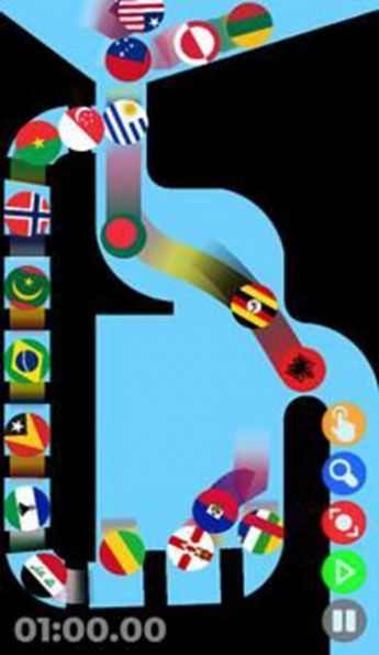 简单的弹子比赛截图