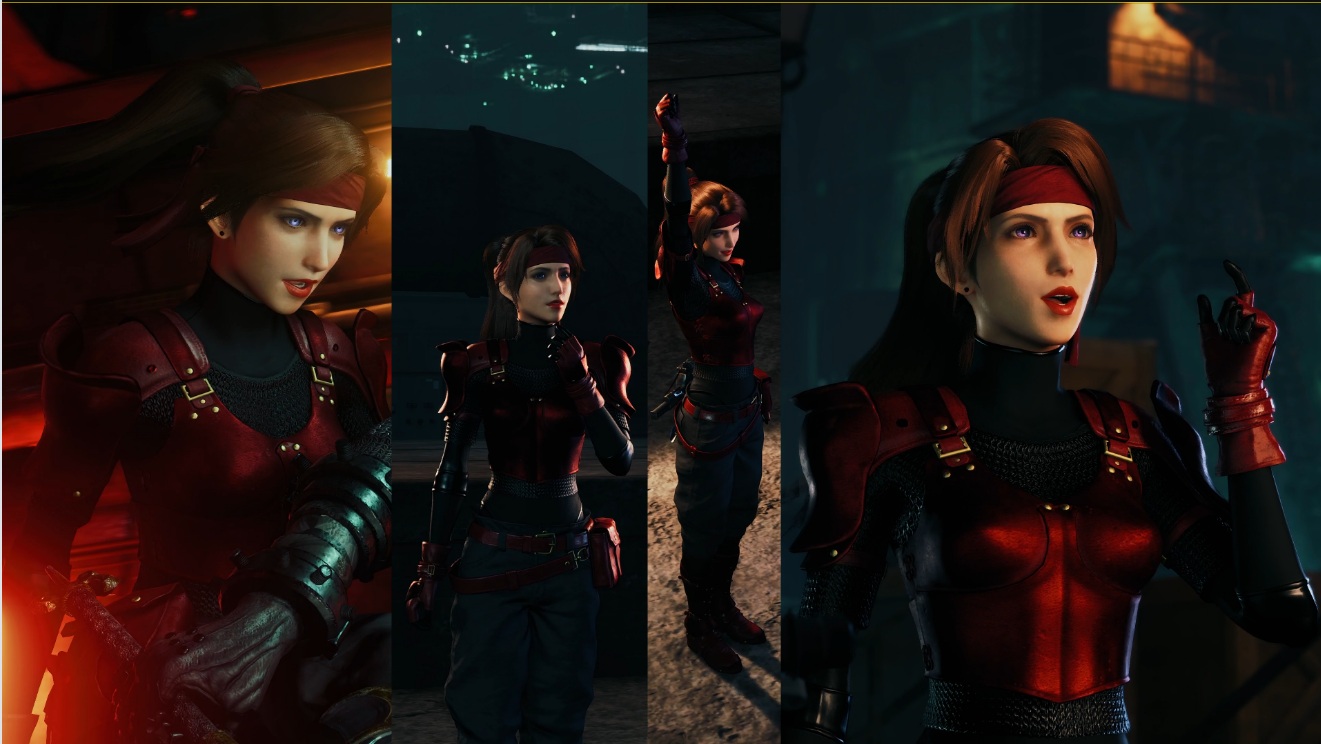 《最终幻想7：重制版》杰西深红皮甲MOD截图