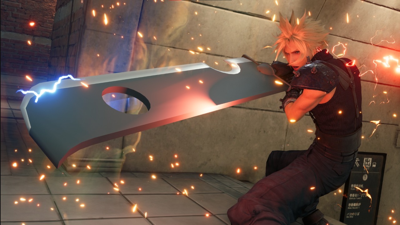 《最终幻想7：重制版》克劳德火影斩首大刀MOD截图