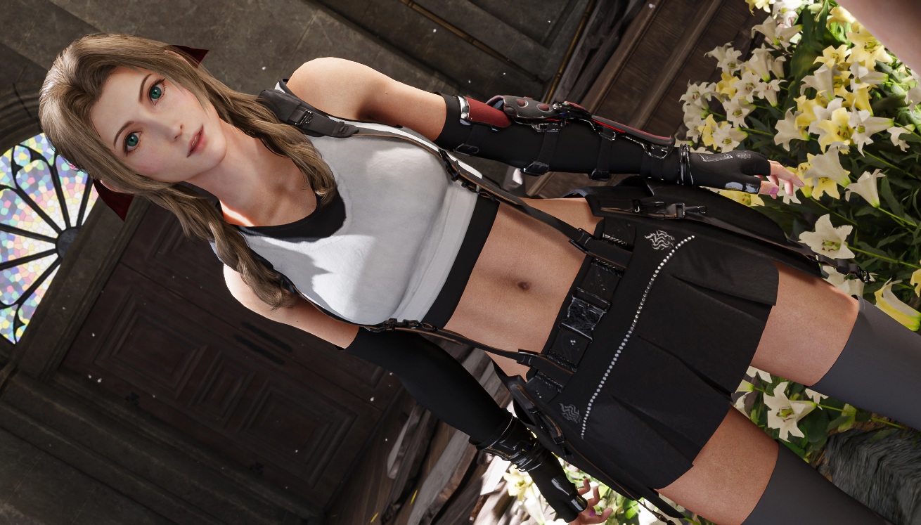 《最终幻想7：重制版》爱丽丝穿蒂法衣服MOD截图