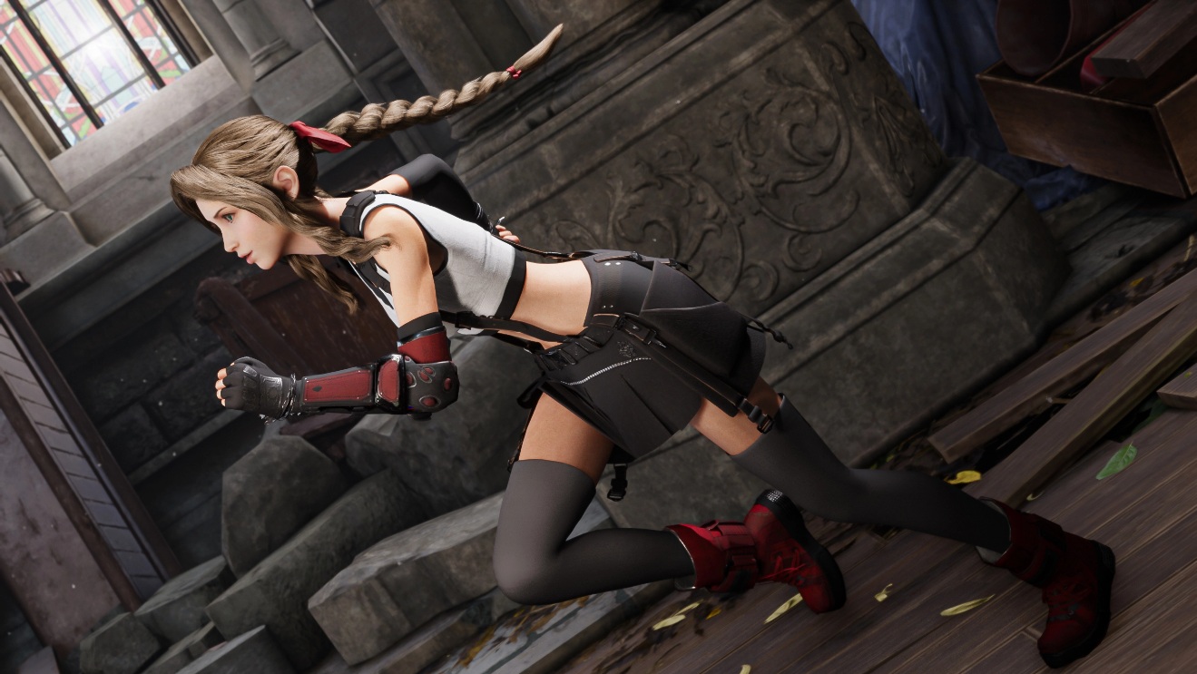 《最终幻想7：重制版》爱丽丝穿蒂法衣服MOD截图