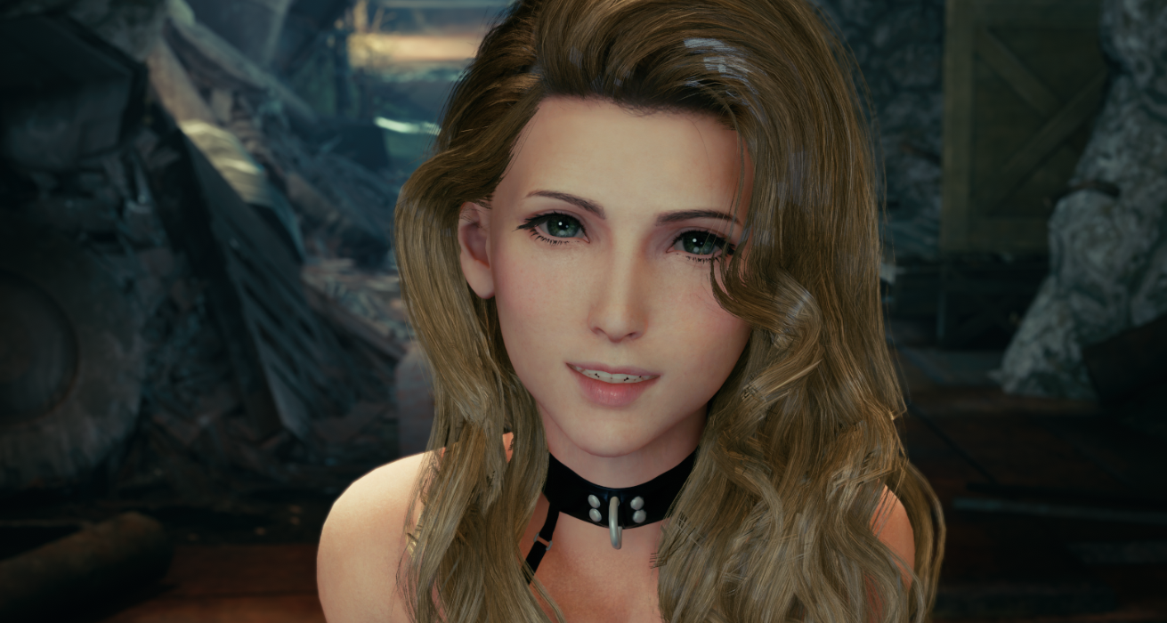 《最终幻想7：重制版》爱丽丝蓝色爱恋衣波浪卷长发MOD截图