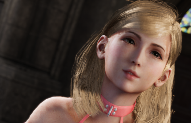 《最终幻想7：重制版》爱丽丝蓝色爱恋衣金发后马尾MOD截图