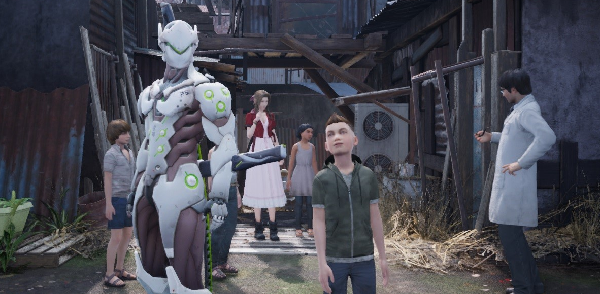 《最终幻想7:重制版》守望先锋源氏替换克劳德MOD截图