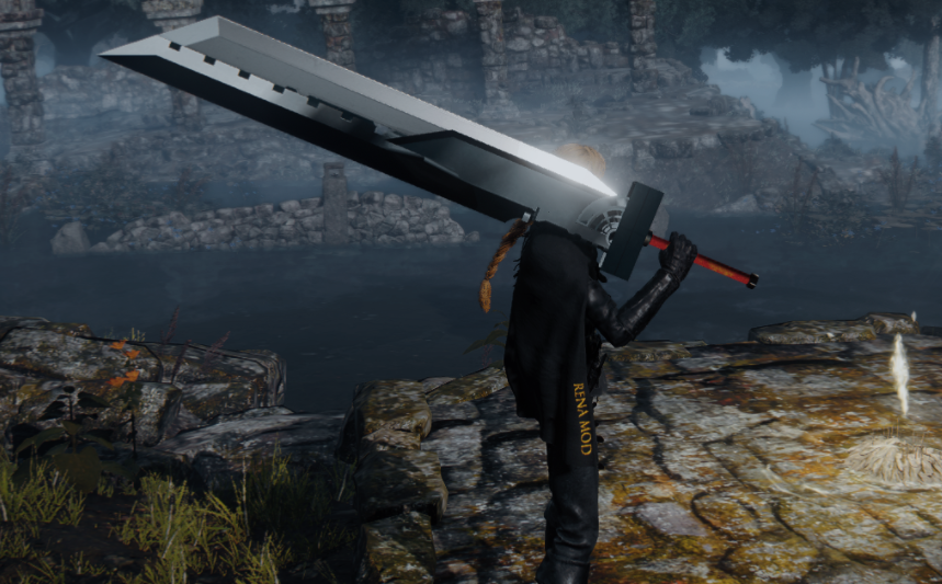 《艾尔登法环》最终幻想7克劳德大剑取代原版大剑MOD截图