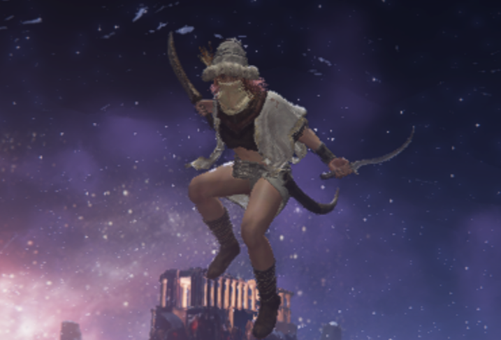 《艾尔登法环》黑夜女巫铠甲泳装化MOD截图