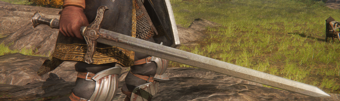 《艾尔登法环》黑暗之魂3安里直剑与图纹盾MOD截图