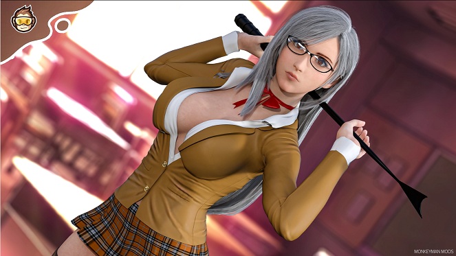 《最终幻想7：重制版》蒂法cos监狱学园白木芽衣子MOD截图