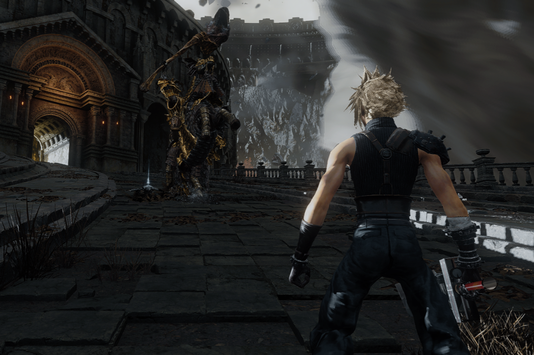 《艾尔登法环》克劳德形象替换拉塔恩头盔与王骸套装MOD截图