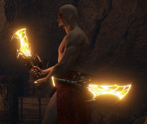 《艾尔登法环》奎托斯混沌之刃武器包MOD截图