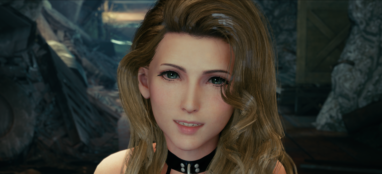 《最终幻想7：重制版》爱丽丝红色爱恋衣波浪卷长发MOD截图