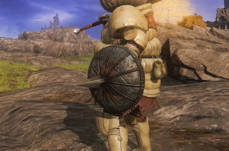 《艾尔登法环》黑暗之魂3洋葱骑士巨剑与尖刺盾牌MOD截图