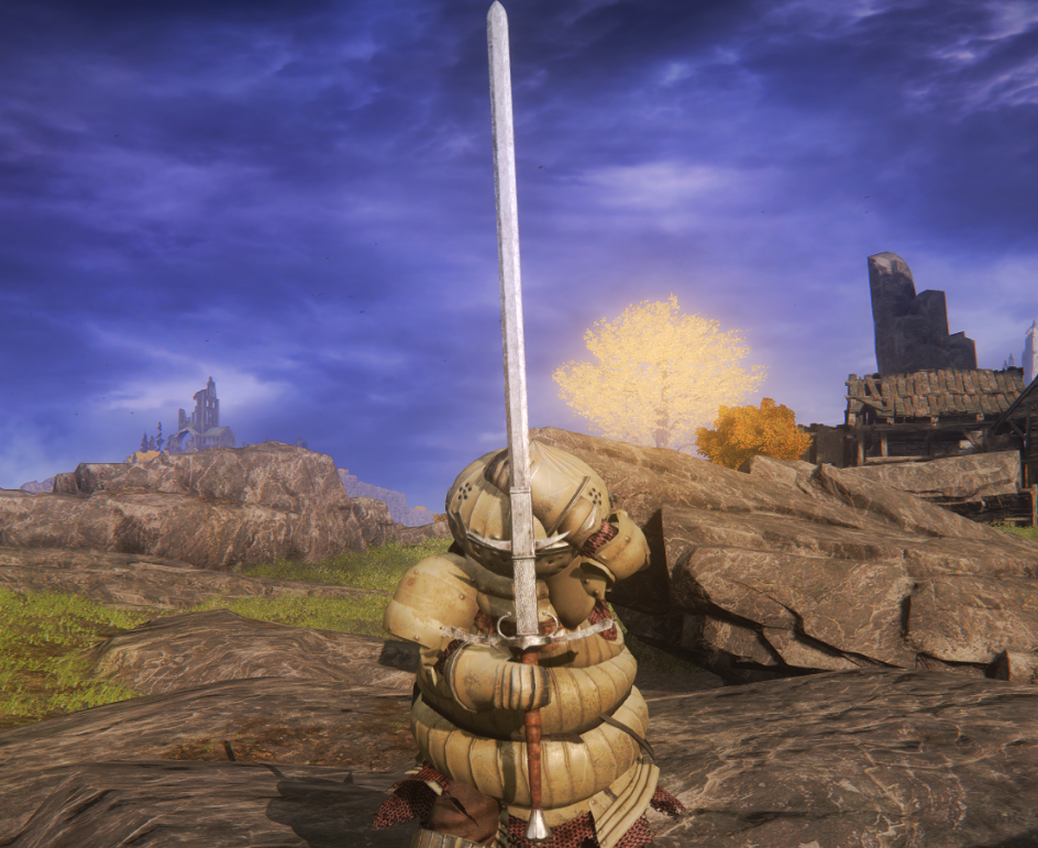 《艾尔登法环》黑暗之魂3洋葱骑士巨剑与尖刺盾牌MOD截图