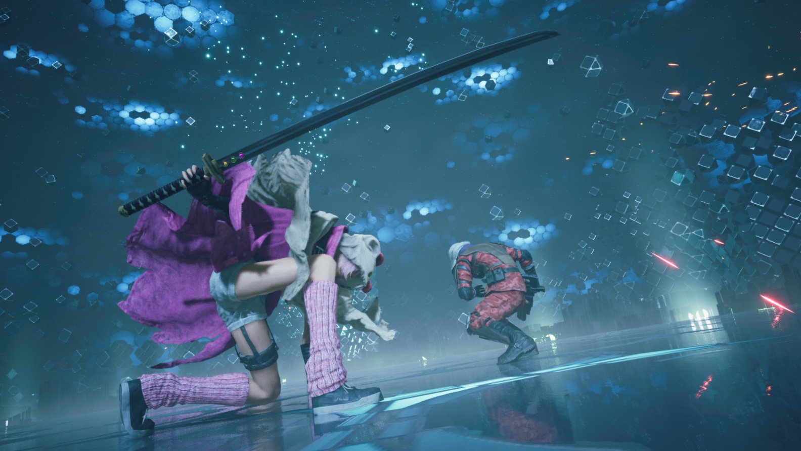 《最终幻想7:重制版》星之海洋武士刀替换十字手里剑MOD截图