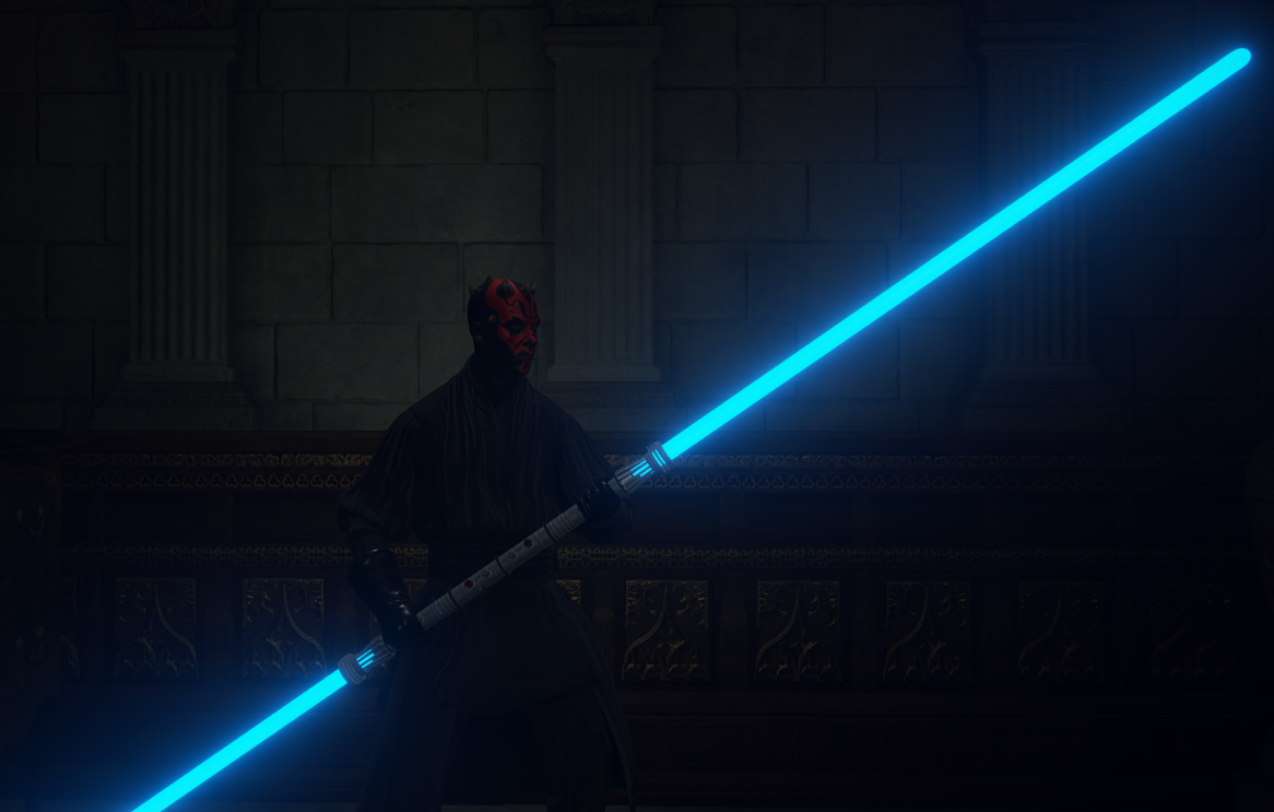 《艾尔登法环》星球大战双头光剑替换神皮剥制剑MOD截图