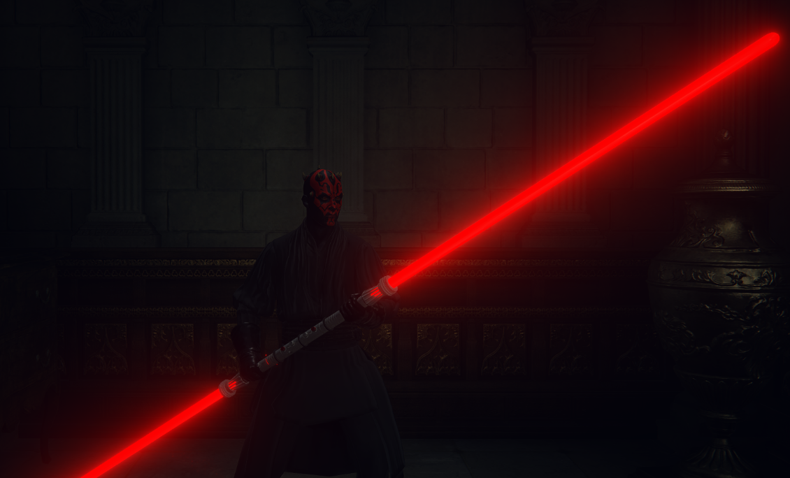 《艾尔登法环》星球大战双头光剑替换神皮剥制剑MOD截图