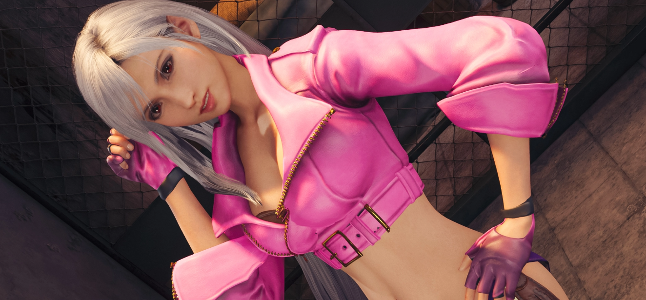 《最终幻想7：重制版》蒂法cos拳皇15安琪儿可爱少女粉MOD截图