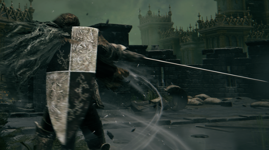 《艾尔登法环》失乡骑士铠甲飘逸白发装饰MOD截图