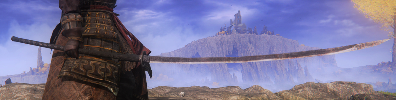 《艾尔登法环》黑暗之魂亚伦妖刀替换打刀MOD截图