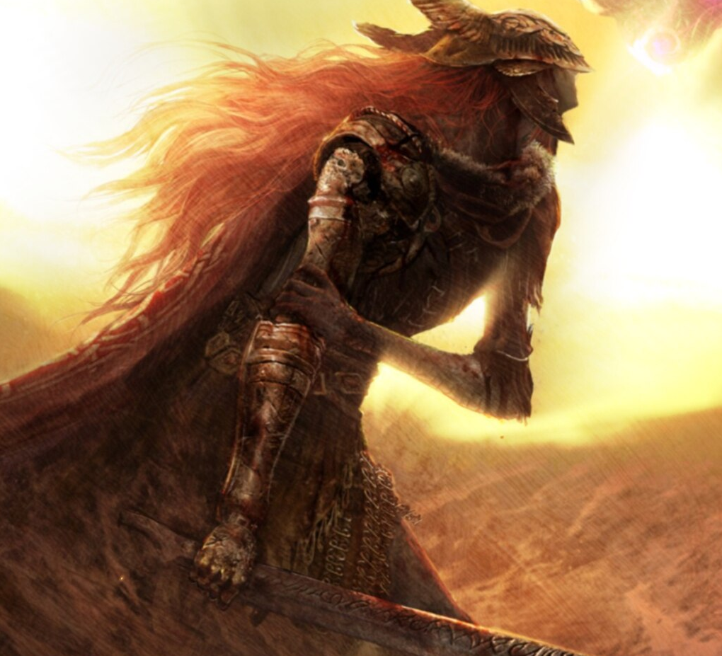 《艾尔登法环》女武神负伤战斗动画壁纸截图