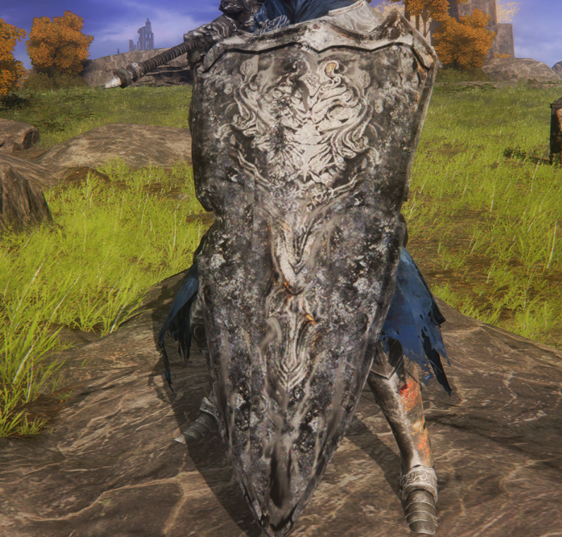 《艾尔登法环》黑暗之魂1结界大盾取代红狮子大盾MOD截图