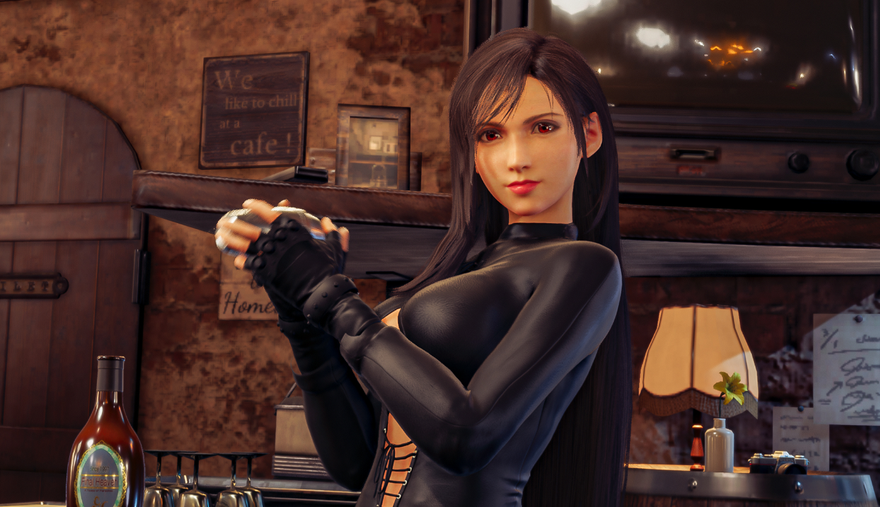 《最终幻想7：重制版》蒂法黑色紧身连衣装v1.1MOD截图