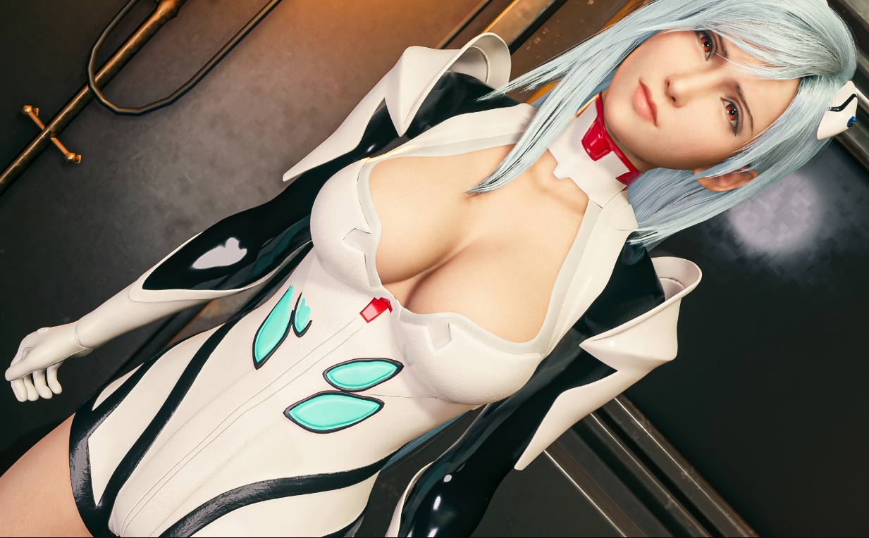 《最终幻想7：重制版》蒂法原本发型绝美cosEVA白绫波丽MOD截图