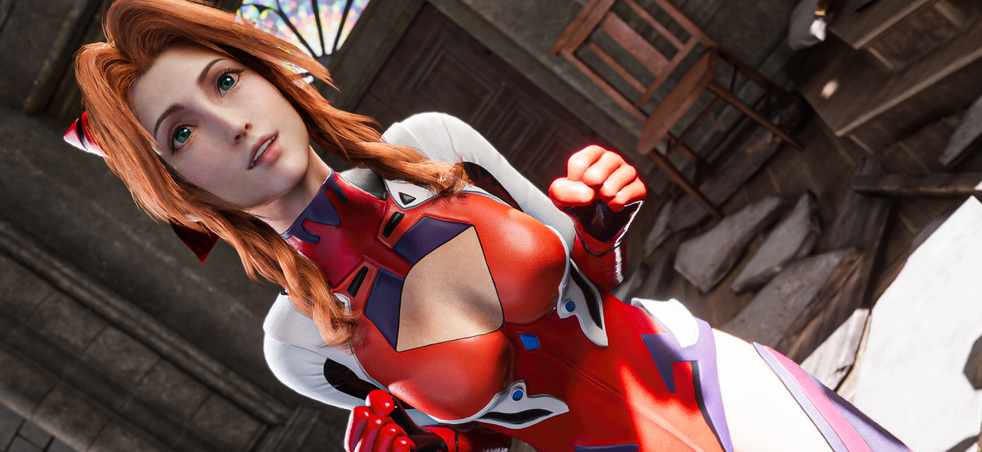 《最终幻想7：重制版》爱丽丝原本发型cosEVA式波明日香MOD截图