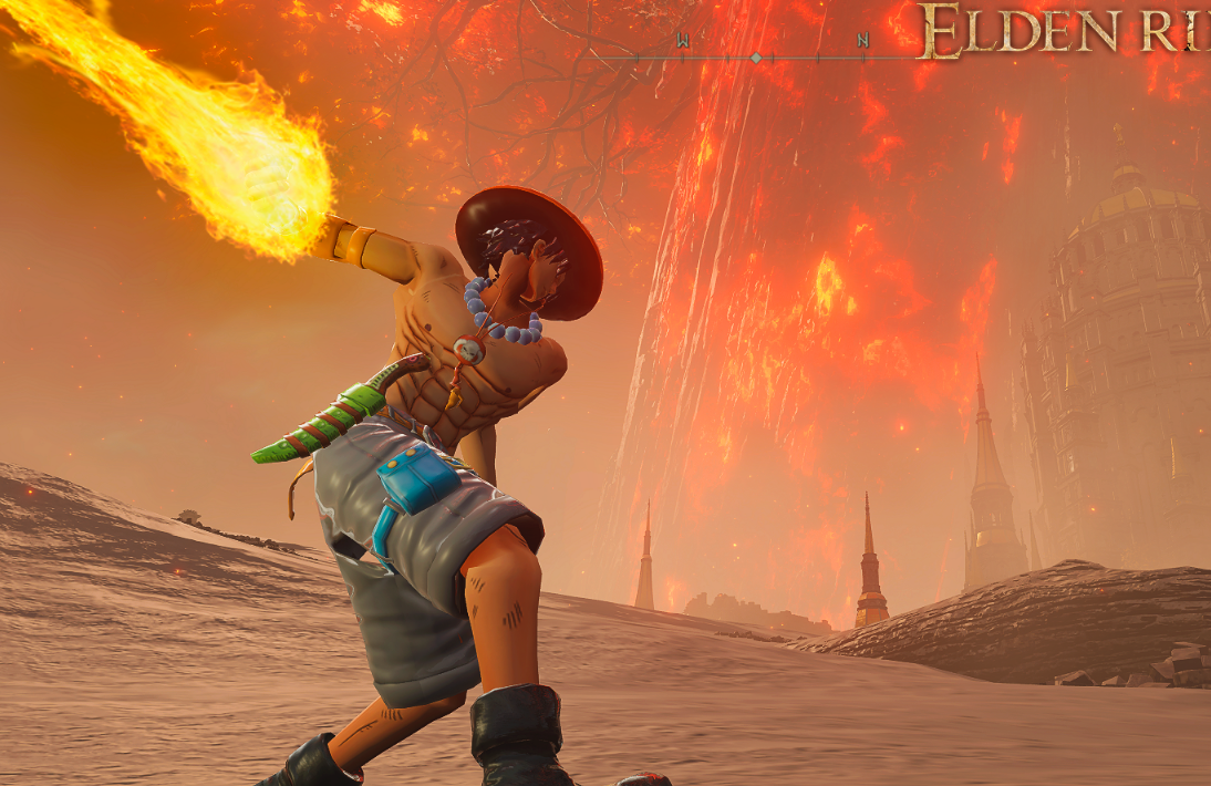 《艾尔登法环》海贼王火拳艾斯替换布莱泽套装MOD截图