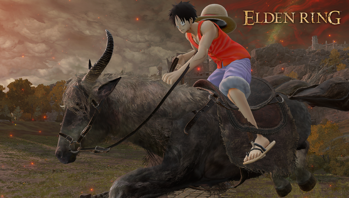 《艾尔登法环》海贼王路飞替换布莱泽套装MOD截图