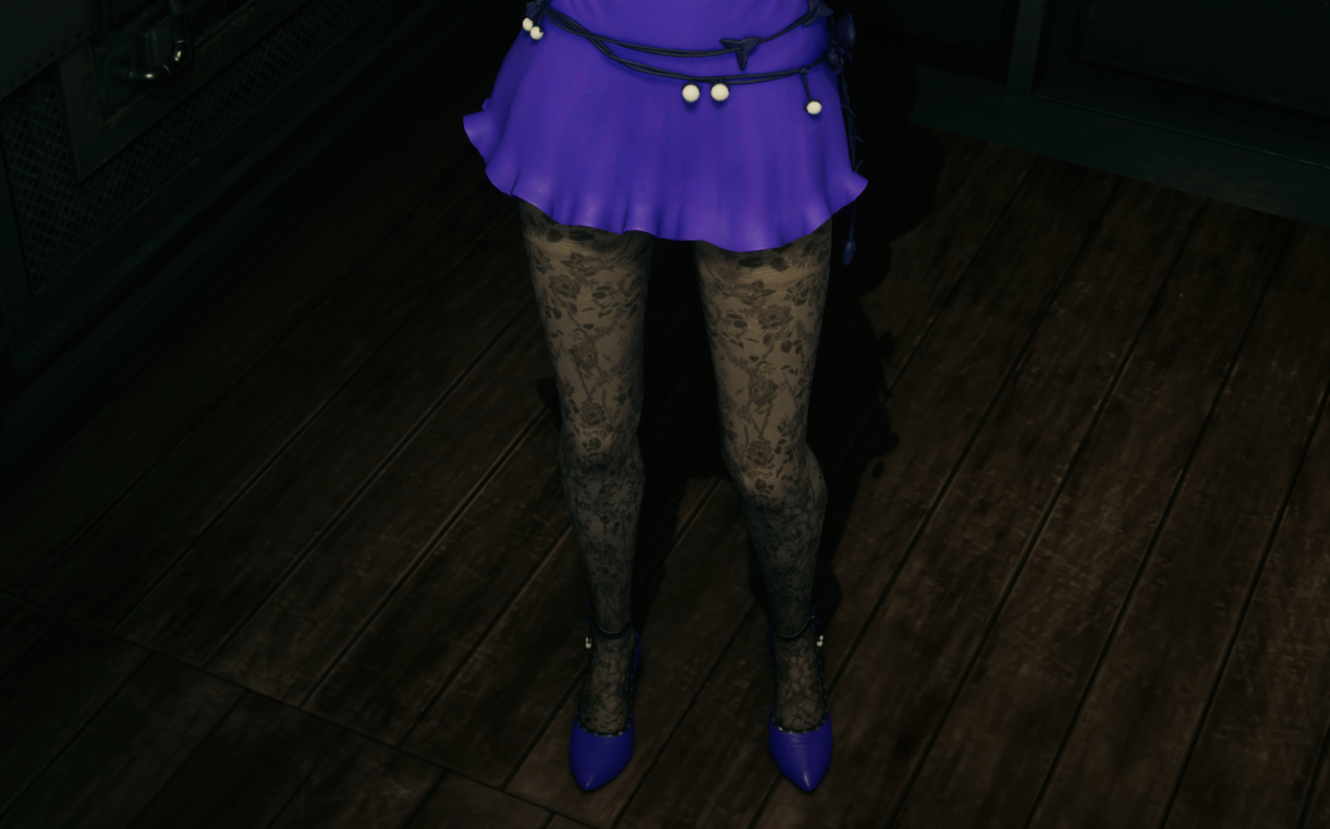 《最终幻想7：重制版》蒂法六种不同的薄纱黑丝长袜MOD截图