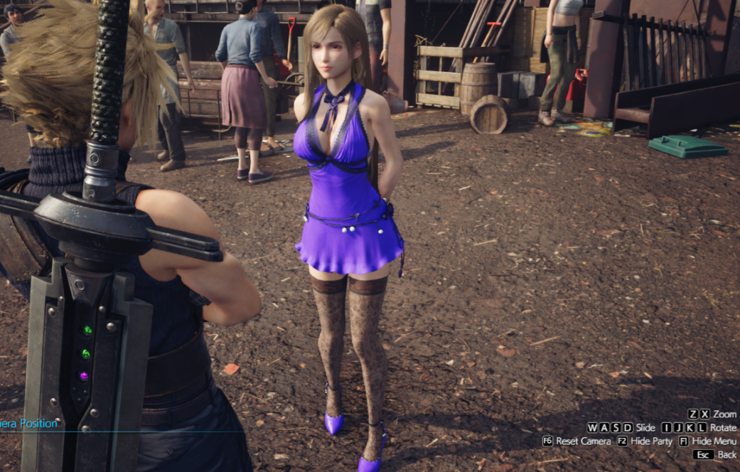 《最终幻想7：重制版》蒂法六种不同的薄纱黑丝长袜MOD截图